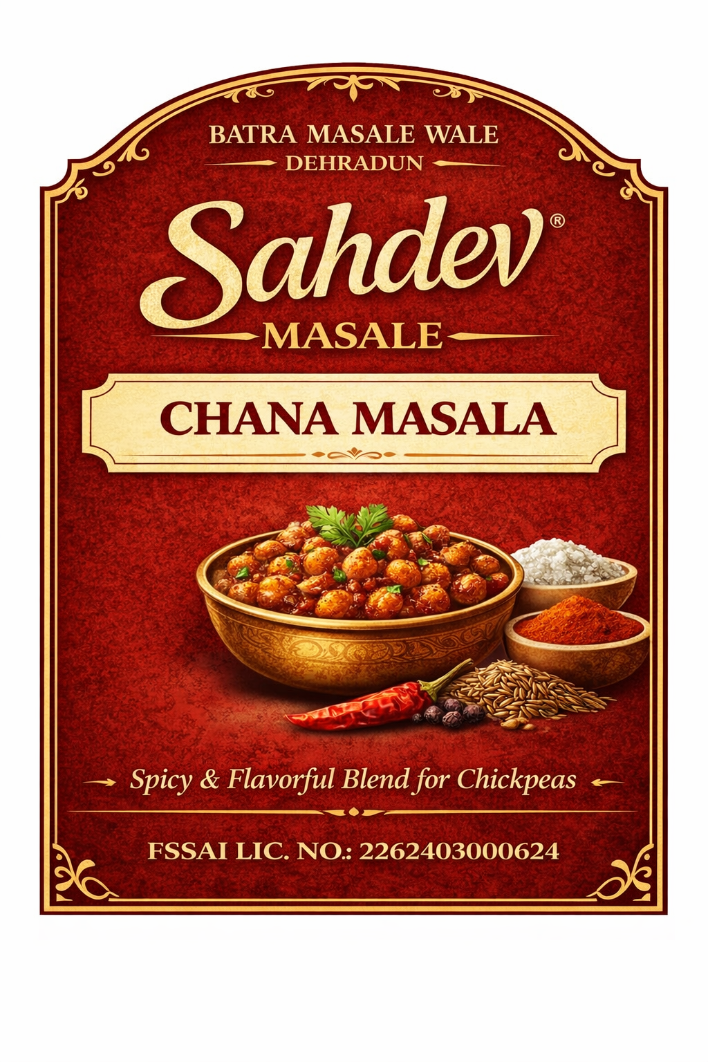 Special Chana Masala Front